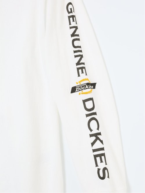 【大きいサイズ】ジュニュイン ディッキーズ/Genuine Dickies 袖プリント クルーネック長袖Ｔシャツ