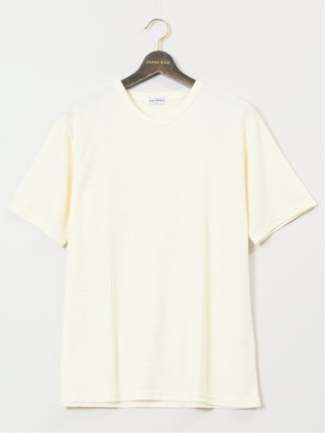 【大きいサイズ】ルイシャブロン/LOUIS CHAVLON ワッフル Vネック半袖Tシャツ