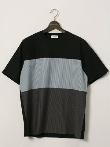 【大きいサイズ】ルイシャブロン/LOUIS CHAVLON パネル切替 クルーネック半袖Tシャツ