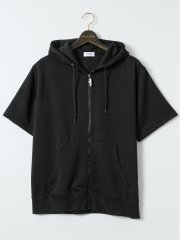 【大きいサイズ】コンバース/CONVERSE ストレッチ ふくれジャガード 半袖パーカー