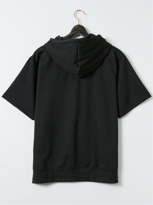 【大きいサイズ】コンバース/CONVERSE ストレッチ ふくれジャガード 半袖パーカー