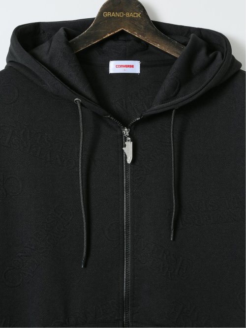 【大きいサイズ】コンバース/CONVERSE ストレッチ ふくれジャガード 半袖パーカー