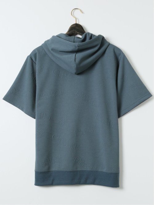 【大きいサイズ】コンバース/CONVERSE ストレッチ ふくれジャガード 半袖パーカー