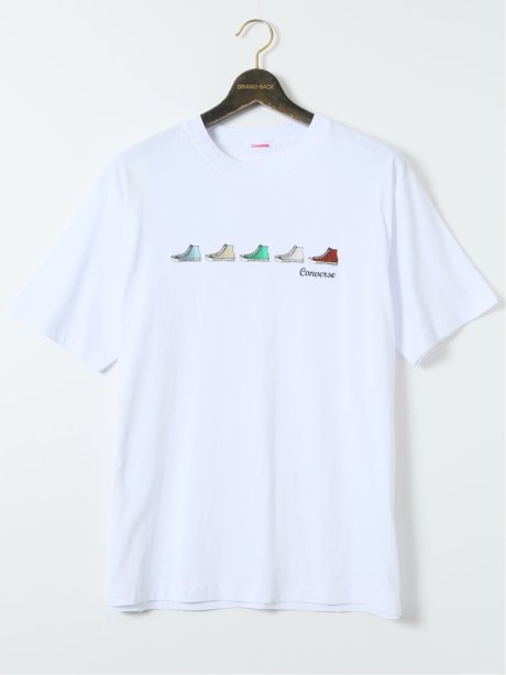 【大きいサイズ】コンバース/CONVERSE シューズ刺繍 クルーネック半袖Ｔシャツ