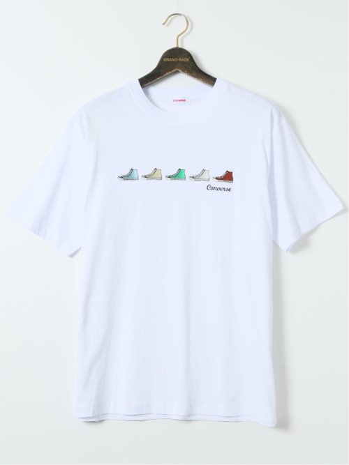 【大きいサイズ】コンバース/CONVERSE シューズ刺繍 クルーネック半袖Ｔシャツ