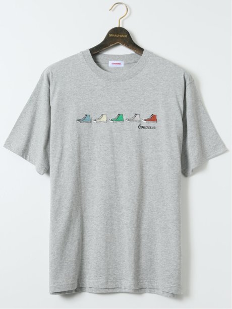 【大きいサイズ】コンバース/CONVERSE シューズ刺繍 クルーネック半袖Ｔシャツ