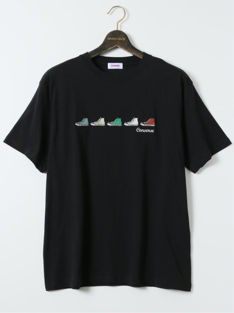 【大きいサイズ】コンバース/CONVERSE シューズ刺繍 クルーネック半袖Ｔシャツ