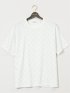 【大きいサイズ】クリアリー/CREALY 吸汗速乾 総柄 クルーネック半袖Tシャツ