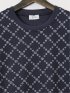 【大きいサイズ】クリアリー/CREALY 吸汗速乾 総柄 クルーネック半袖Tシャツ
