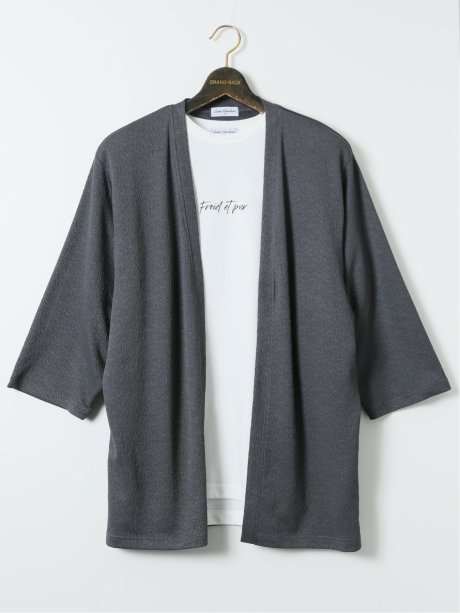 【大きいサイズ】ルイシャブロン/LOUIS CHAVLON 7分袖カーディガン&半袖Ｔシャツ アンサンブル