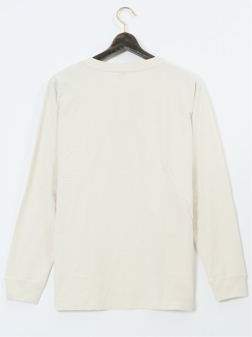 【大きいサイズ】ミッキーマウス ピグメント風プリント クルーネック長袖Ｔシャツ