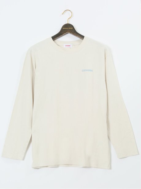 【大きいサイズ】コンバース/CONVERSE ピグメント風プリント クルーネック長袖Ｔシャツ