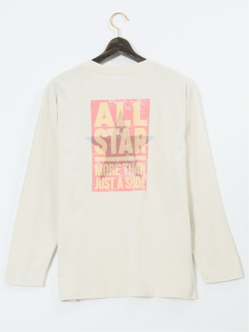 【大きいサイズ】コンバース/CONVERSE ピグメント風プリント クルーネック長袖Ｔシャツ