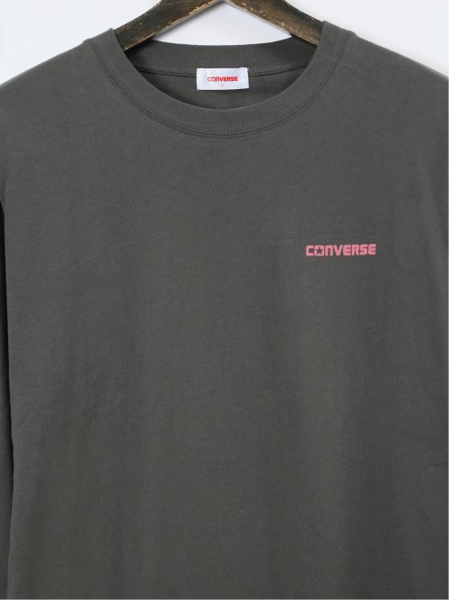 【大きいサイズ】コンバース/CONVERSE ピグメント風プリント クルーネック長袖Ｔシャツ