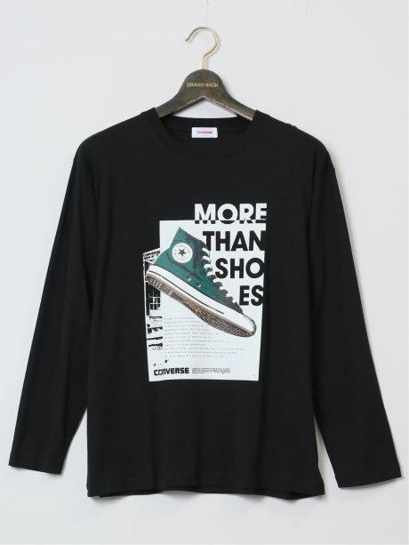 【大きいサイズ】コンバース/CONVERSE シューズプリント クルーネック長袖Ｔシャツ