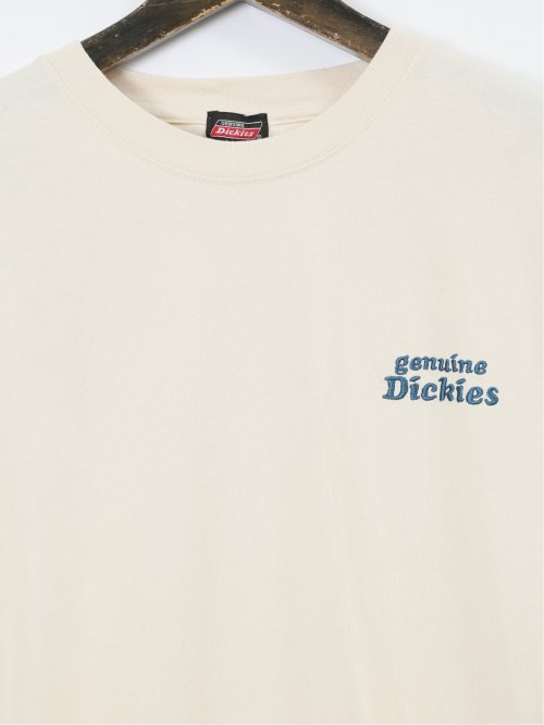 【大きいサイズ】ジュニュイン ディッキーズ/Genuine Dickies パウダーブリーチ加工プリント クルーネック長袖Ｔシャツ
