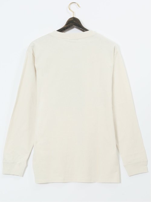 【大きいサイズ】ルイシャブロン/LOUIS CHAVLON 綿天竺 ボックスプリント クルーネック長袖Tシャツ