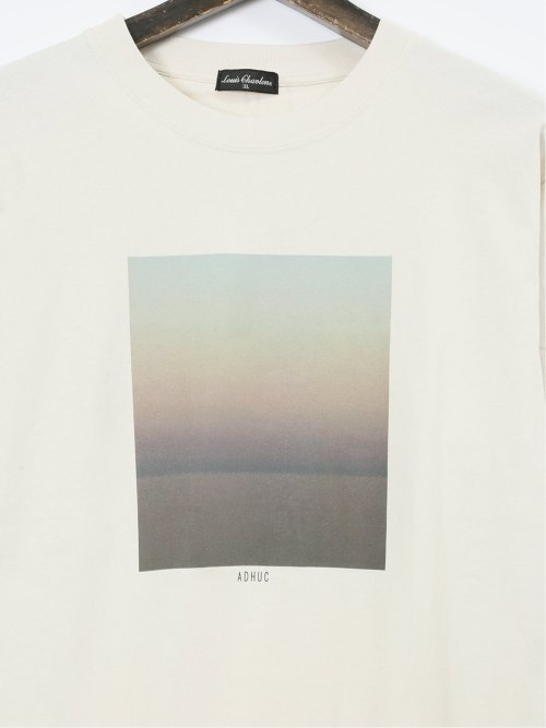 【大きいサイズ】ルイシャブロン/LOUIS CHAVLON 綿天竺 ボックスプリント クルーネック長袖Tシャツ