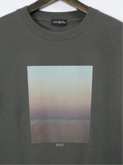 【大きいサイズ】ルイシャブロン/LOUIS CHAVLON 綿天竺 ボックスプリント クルーネック長袖Tシャツ