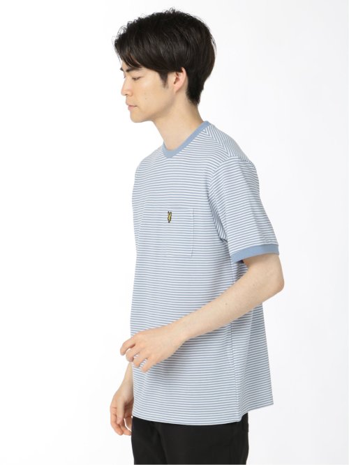 ライル&スコット/LYLE&SCOTT ボーダー クルーネック半袖Tシャツ