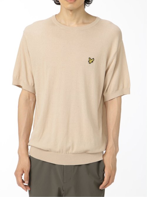 ライル&スコット/LYLE&SCOTT 綿天竺ニット クルーネック半袖Tシャツ