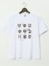 【大きいサイズ】シナコバ/SINA COVA 綿天竺 ワッペン柄 クルー 半袖 Tシャツ