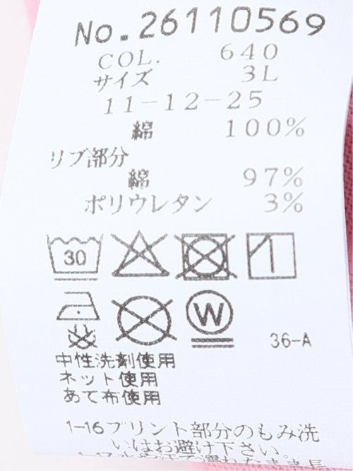 【大きいサイズ】シナコバ/SINA COVA 綿天竺 ワッペン柄 クルー 半袖 Tシャツ