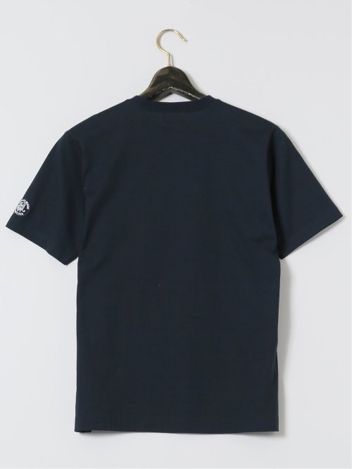 【大きいサイズ】シナコバ/SINA COVA 綿天竺 マリン クルーネック半袖Tシャツ