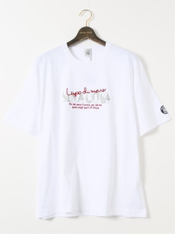 【大きいサイズ】シナコバ/SINA COVA 綿 シルケット クルーネック 半袖 Tシャツ