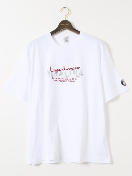 【大きいサイズ】シナコバ/SINA COVA 綿 シルケット クルーネック 半袖 Tシャツ