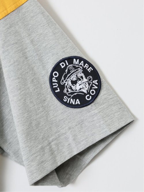 【大きいサイズ】シナコバ/SINA COVA 綿切替 クルーネック半袖Tシャツ