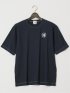 【大きいサイズ】シナコバ/SINA COVA 綿天竺 ワッペン クルーネック半袖Tシャツ