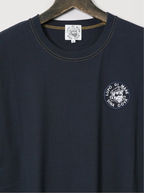 【大きいサイズ】シナコバ/SINA COVA 綿天竺 ワッペン クルーネック半袖Tシャツ