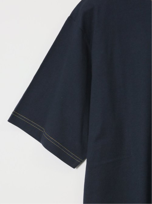 【大きいサイズ】シナコバ/SINA COVA 綿天竺 ワッペン クルーネック半袖Tシャツ