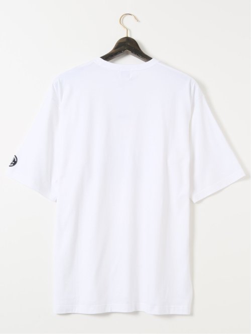 【大きいサイズ】シナコバ/SINA COVA 綿天竺 ラバープリント クルー 半袖 Tシャツ