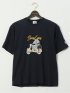 【大きいサイズ】シナコバ/SINA COVA 綿天竺 ラバープリント クルー 半袖 Tシャツ