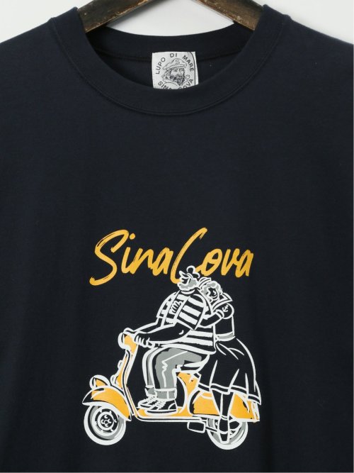 【大きいサイズ】シナコバ/SINA COVA 綿天竺 ラバープリント クルー 半袖 Tシャツ