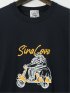 【大きいサイズ】シナコバ/SINA COVA 綿天竺 ラバープリント クルー 半袖 Tシャツ