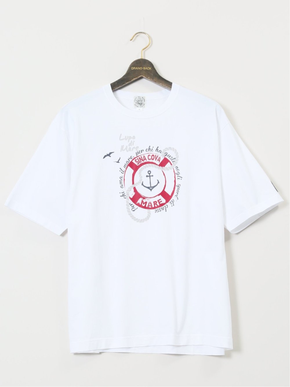 【大きいサイズ】シナコバ/SINA COVA 綿シルケット クルーネック半袖Tシャツ