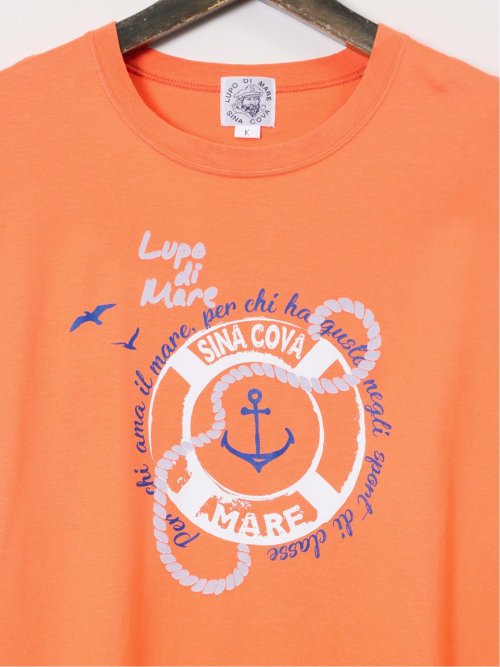 【大きいサイズ】シナコバ/SINA COVA 綿シルケット クルーネック半袖Tシャツ