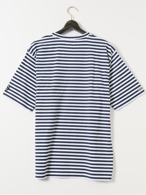 【大きいサイズ】アウトドアプロダクツ/OUTDOOR PRODUCTS 度詰 天竺 ボーダー クルー 半袖 Tシャツ