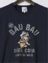 【大きいサイズ】シナコバ/SINA COVA 綿天竺 BAUBAU クルーネック半袖Tシャツ