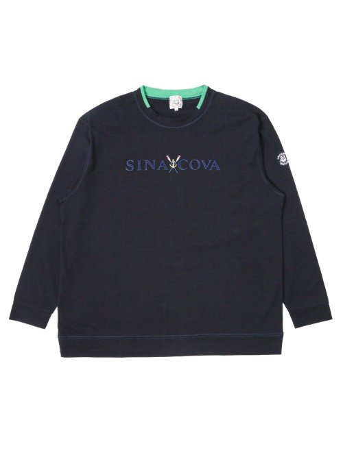 大きいサイズ】シナコバ/SINA COVA ストレッチ衿高 長袖Tシャツ(GB-3L