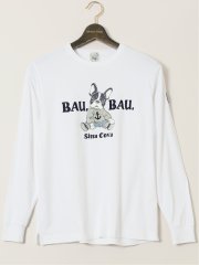 【大きいサイズ】シナコバ/SINA COVA 綿天竺 BAUBAU クルーネック長袖Tシャツ