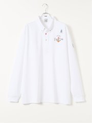 【大きいサイズ】シナコバ ポロシャツ メンズ 長袖 ストレッチ 吸水速乾 ボタンダウン 鹿の子