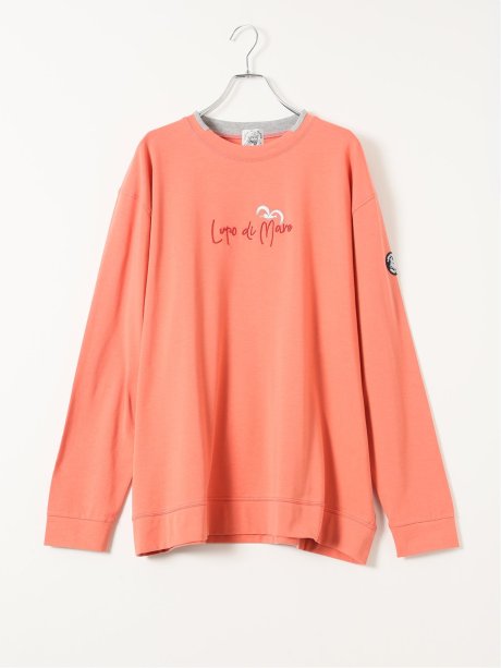 【大きいサイズ】シナコバ Tシャツ メンズ 長袖 ストレッチ 綿混 モックネック 刺繍