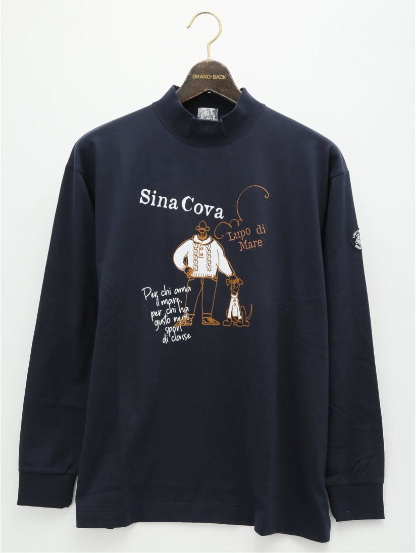 大きいサイズ】シナコバ/SINA COVA ハイネック長袖Tシャツ(GB-2L 75紺 