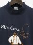 【大きいサイズ】シナコバ/SINA COVA ハイネック長袖Tシャツ