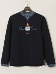 【大きいサイズ】シナコバ/SINA COVA 綿混 モックネック長袖プルオーバー