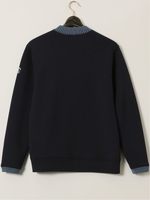 【大きいサイズ】シナコバ/SINA COVA 綿混 モックネック長袖プルオーバー